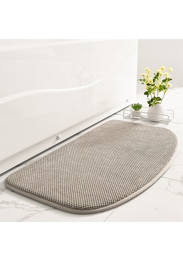 Mufunye Banyo Suyu Emici Paspas - Kayma Engellli, Hızlı Kuruyan, Ev Kullanıma Uygun Bej Renkli 50x80 Cm Diğer