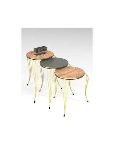 Zigon Sehpa C Lüx Çift Gold Efes