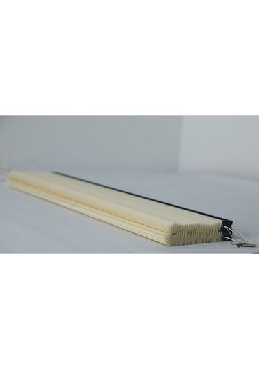 Blind-x Krem Plise Katlanır Cam Balkon Perdesi, Ofis Perdesi, Mutfak Perdesi, Salon Perdesi