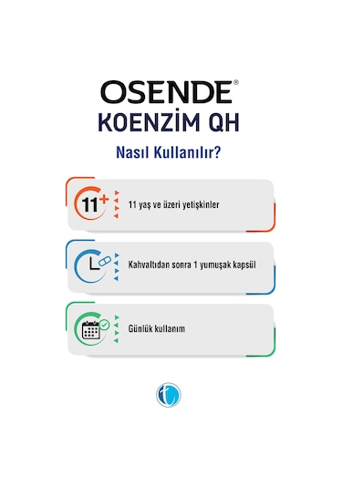 Osende Koenzim Qh 100 Mg 30 Kapsül Aromasız