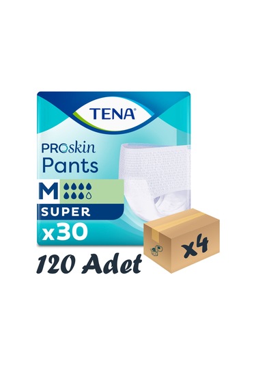 Tena Proskin Pants 7 Damla Super Emici Külot Orta Boy M 4 x 30'Lu