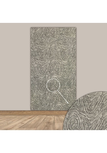 Tink 3d Kendinden Yapışkanlı Akustik Keçe Panel Dalgalı Desenli 52x98 Cm 2 Adet 1 M² Gri