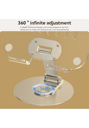 H14 Akrilik + Alüminyum Alaşımlı Dizüstü Bilgisayar Standı Tutucu Dizüstü Bilgisayar Yükseltici, Döndürme Tasarımlı