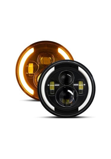 Suofeng 7" Evrensel Led Far H4-h13 Adaptörlü, 10000lm Parlaklık, Ip67 Su Geçirmez, Jeep Wrangler Ve Motosikletler İçin