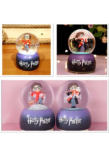 Harry Potter İçi Dönmeli Üflemeli Işıklı Müzikli Kar Küresi Büyük Boy Alk3115 - 9025533860281ynt
