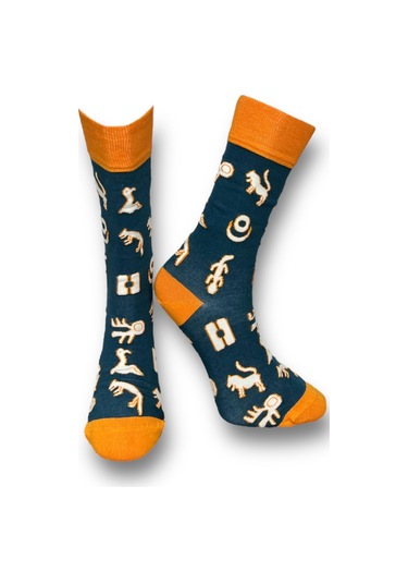 3'lü Unısex Bilim, Doğa Ve Hayvan Temalı Esnek Nem Alabilen Pamuklu Spor Soket Çoraplar Çok Renkli