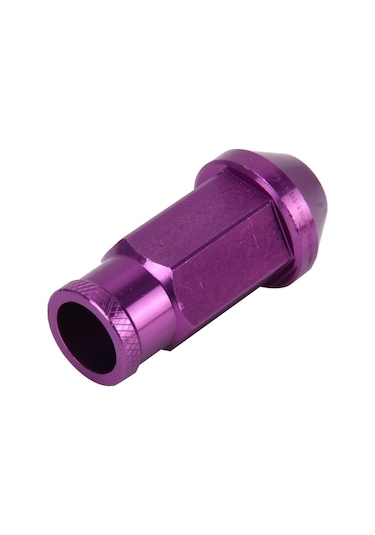 Cbtx D1 Spec P1.5 M12x1.25 Yarış Tekerlek Somunu, Uzunluk: 50mm Mor
