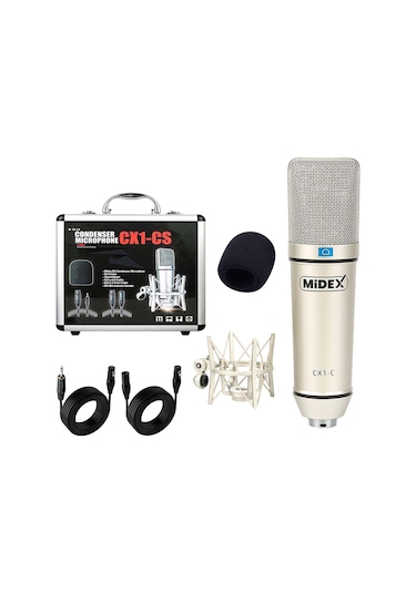 Midex Cx1 Profesyonel Condenser Stüdyo Mikrofonu Seti