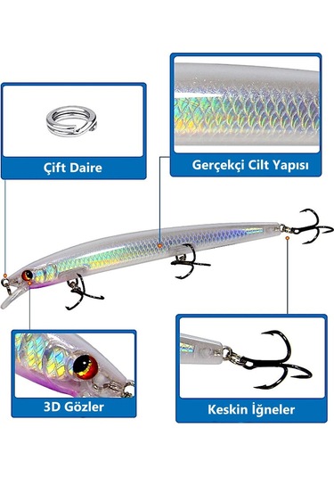 MSO Olta Balıkçılık Minnow 13.5CM 14.2Gr Rapala Yapay Yem