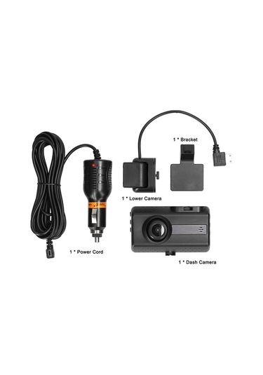 Novahub 1080p Dvr Çift Kamera Dash Kamera, Ön-iç, 3 Ekran, 170 Geniş Açılı, Gece Görüş, G-sensörü, Döngü Kaydı, Ses Kaydı