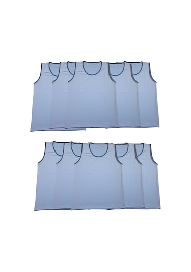 Antrenman Yeleği Yetişkin Beden 10'lu Set Bip Açık Mavi