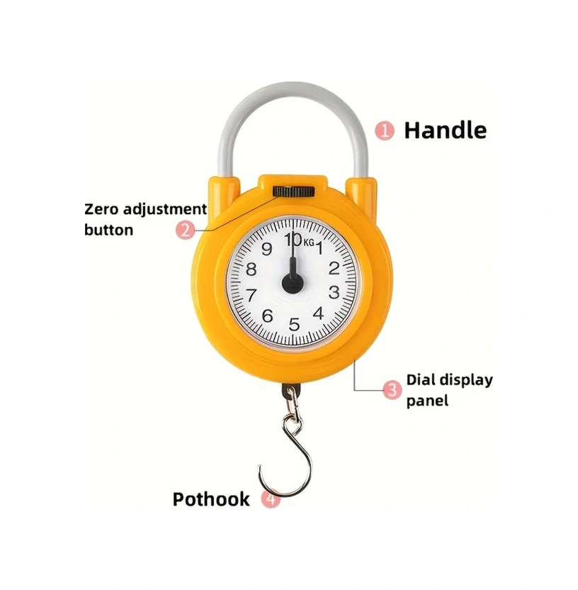 Willowhaven Mavi Taşınabilir Mekanik El Terazisi, Hassas 10kg Yük Kapasiteli Mavi