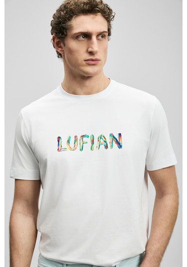 Lufian Surge Modern Grafik Tişört Kırık Beyaz Kırık Beyaz 111020317100510