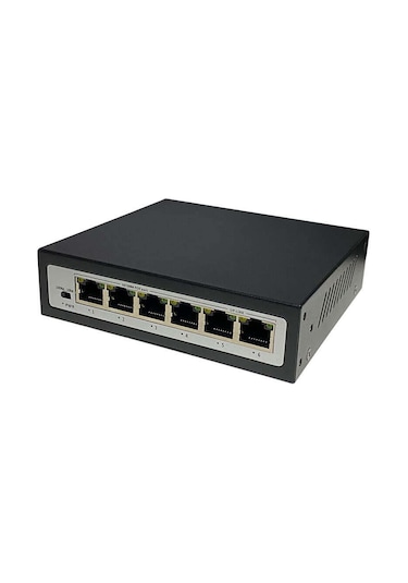 4 Port Ethernet PoE Switch, 6 Port (4+2) - 4 PoE Ports + 2 Uplink