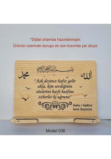 Münzevi Masaüstü Ahşap Rahle/tablet/kitap Tutucu-model036