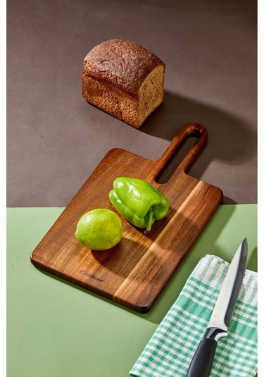 Cooker Lüx 36x20 Cm Akasya Ağacı Kesme Tahtası Kahverengi