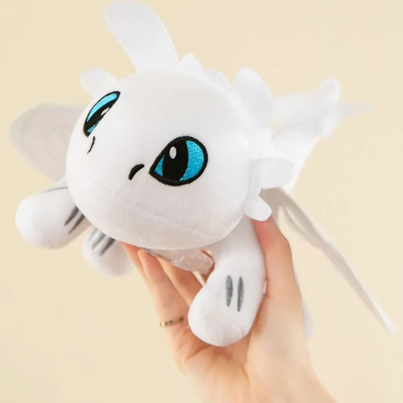 Padalink Siyah 27cm Uçan Kanatlı Ejderha Araba Tavan Dekorasyonu - Moto Kask Aksesuarı Peluş Figür