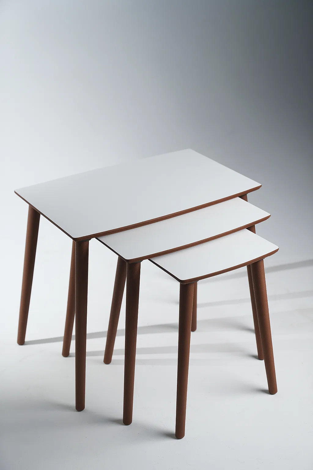 İstanbul 3'lü Zigon Sehpa %100 Mdf Beyaz