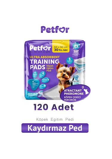 Petfor Yatak Koruyucu 60x90 Kaydırmaz Bantlı 120 Adet