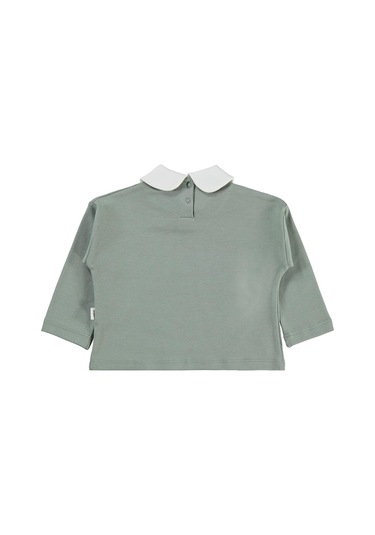 Civil Baby Çiçek Baskılı 6-18 Ay Sweatshirt - Yeşil Çağla Yeşili