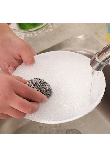 Reedark 12 Adet Paslanmaz Çelik Sünger, Mutfak Ve Banyo Temizliği İçin Dayanıklı Ovma Bezi Diğer