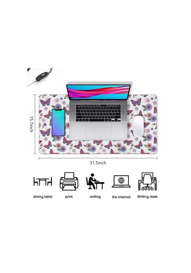 Butterfly Büyük Oyun Mouse Pad 31.5x15.7 Inch,masaüstü, Dizüstü Ve Kablosuz Fare İçin-a10