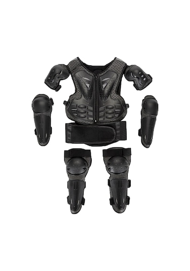 Suntek Çocuklar İçin Motosiklet Zırh Takım Diz Dirsek Göğüs Sırt Koruyucu Pedleri