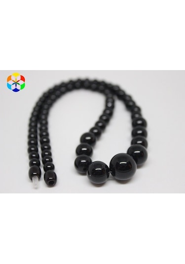 Onix (Oniks) Taşı Kolye Kehribar  Klipsli