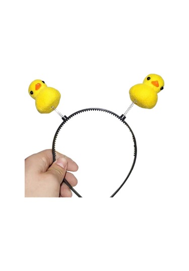 Genç Kız Yüz Yıkama Kafa Bantları Sevimli Sarı Ördek Şeklinde Diğer