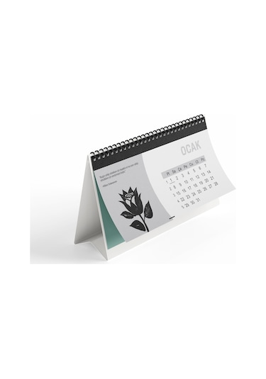 Çiçek Temalı Poster Masaüstü Takvimi-2217