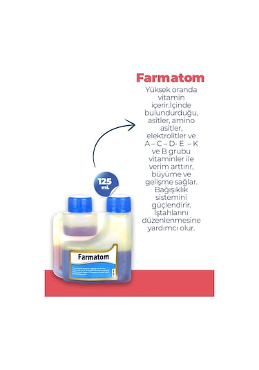 Munich Vet Farmatom Kanatlı Hayvanlar İçin Vitamin Desteği 125 ML