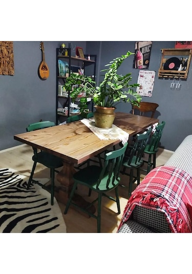Masif Ahşap Yemek Ve Ofis Masası
