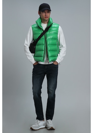 Lufian Peter Kaz Tüyü Erkek Yelek Yeşil 112130018100600