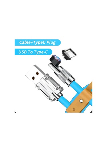 Dıxsg6a 120w 540 Dönen Manyetik Şarj Kablosu Usb-c/micro Usb 1.5m Samsung Iphone Uyumlu İçin Hızlı Şarjgreen1.8m