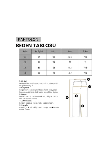 Kadın Wide Leg Jeans Pantolon Mavi