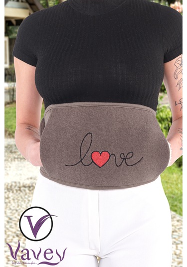 VAVEY Termojel Hediyeli Yeni Nesil Sıcak Soğuk Regl Kemeri Love Kahve