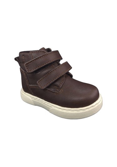 Ortopedikal1001 Ridente Kahverengi Bebe Erkek Çocuk Bot % 100 Deri Cırtlı Kahverengi
