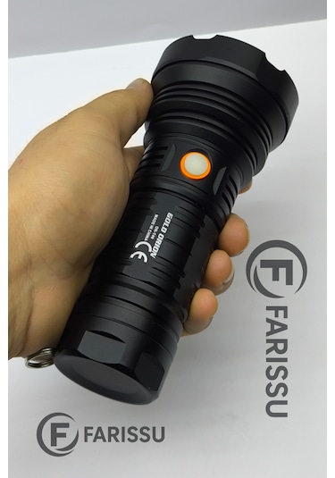 Or-t40 100w 5000 Lümen Şarj Edilebilir Led El Feneri - Yüksek Performans Ve Uzun Çalışma Süresi Siyah