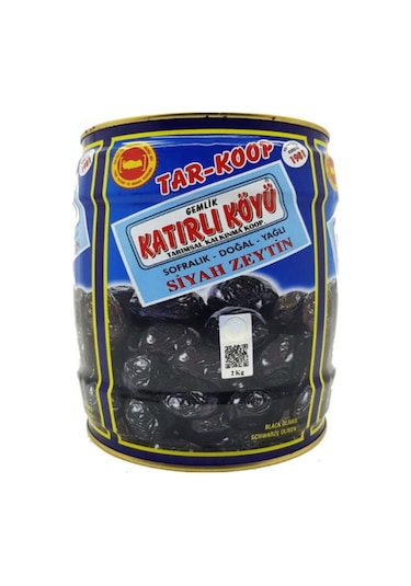 Gemlik Katırlı Köyü Tar- Koop Sofralık Siyah Zeytin 2 KG