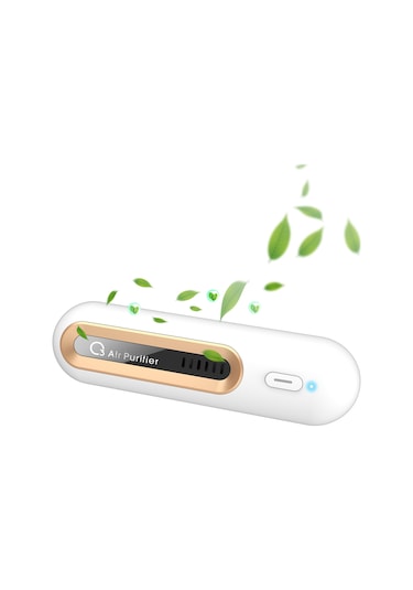 Ozonlu Hava Temizleyici Taşınabilir Deodorant Mini Koku Giderici Usb Şarjlı Yatak Odası Hava Temizleyici Araç Ofis Alerjileri Evcil Hayvanlar Toz Polen Koku Giderici Beyaz