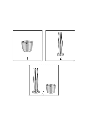 Teltree Nespresso U/citiz/pixie Uyumlu Paslanmaz Çelik Tekrarlı Kahve Kapsülü + Press Taşlama Aleti Seti 5g Kapasite Diğer