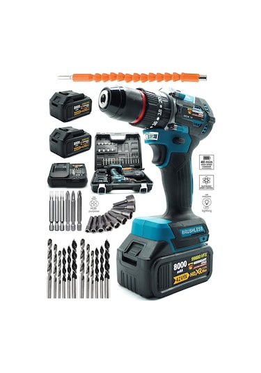 Germany Style Alman Ms-682vfx Kömürsüz Motor Darbeli Matkap Şarjlı Akülü Vidalama