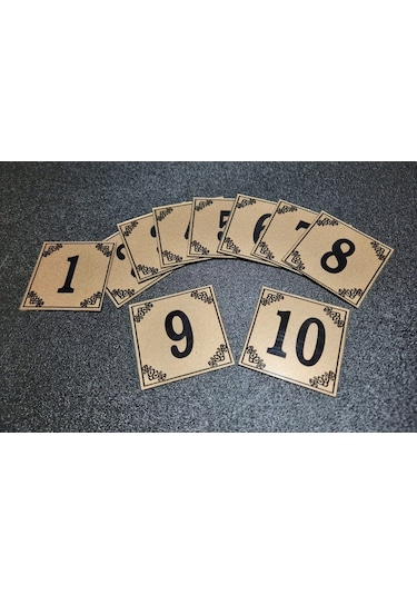 Kapı Numaraları 4X4 Cm Yapışkanlı No 1Den 10 A