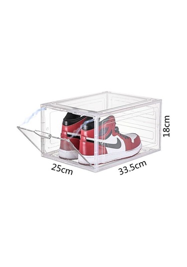 Yaklaşık 46 Numara Yüksek Bilekli Spor Ayakkabı Şeffaf Ayakkabı Kutusu, Anti-oksidasyon, Akrilik Malzeme A