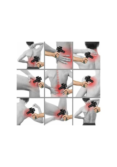 Kraft Hart Masaj Tabancası Sporcu Aleti 30 Hız Ayarlı 24v Siyah Çok Renkli