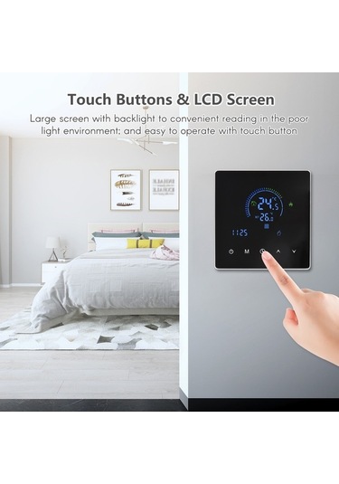 Pazly Akıllı Su Isıtıcı Termostatı - Lcd Dokunmatik Ekran, 5-60 C Ayarlanabilir