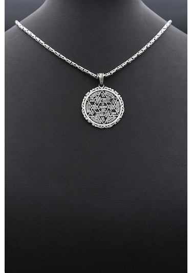 Hz. Süleyman Mührü 925 Ayar Gümüş Kolye Kral Zincir 2mm 902425 Gümüş