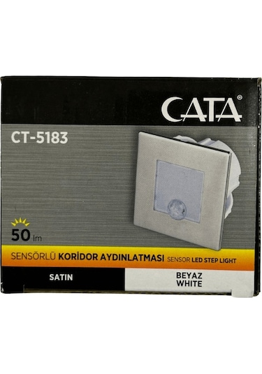 Cata Ct-5183 1,5w 6400k Beyaz Işık Sensörlü Koridor Aydınlatması 4 Adet