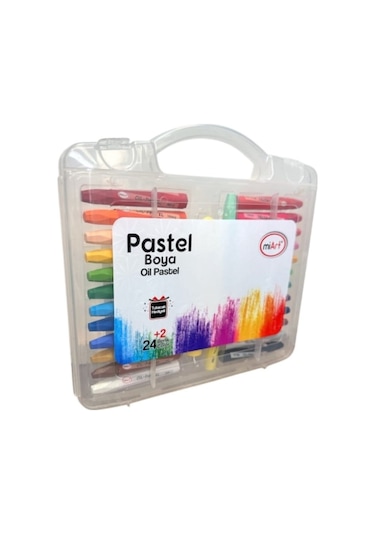Miart Pastel Boya 24+2 Renk Çantalı Çok Renkli