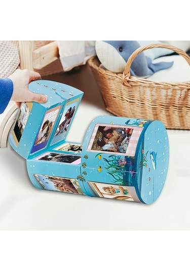 Sones Mini 3-inç Dönüştürülebilir Kendin Yap Fotoğraf Çerçevesi Standı Depolama Rafı Sualtı Dünyası